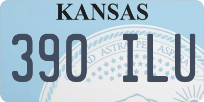KS license plate 390ILU