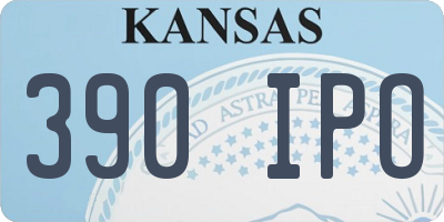 KS license plate 390IPO