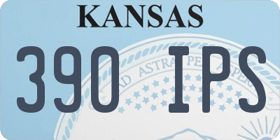KS license plate 390IPS
