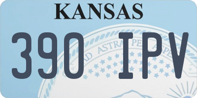 KS license plate 390IPV