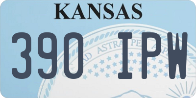 KS license plate 390IPW