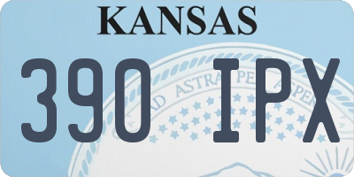 KS license plate 390IPX