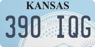 KS license plate 390IQG