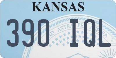 KS license plate 390IQL