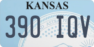 KS license plate 390IQV