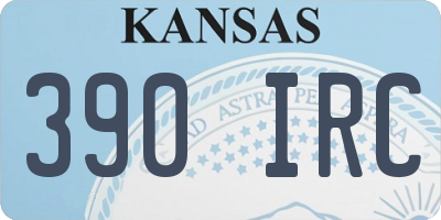 KS license plate 390IRC