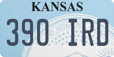 KS license plate 390IRD