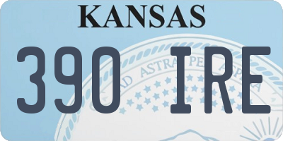 KS license plate 390IRE