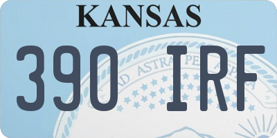 KS license plate 390IRF