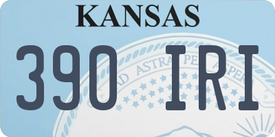 KS license plate 390IRI