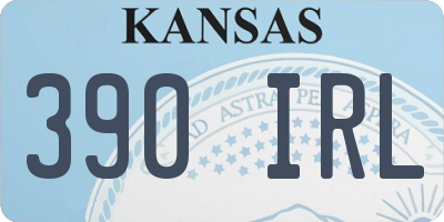 KS license plate 390IRL