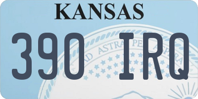KS license plate 390IRQ