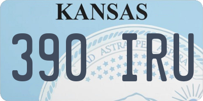 KS license plate 390IRU