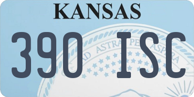 KS license plate 390ISC