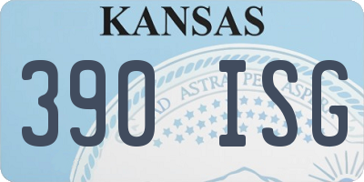 KS license plate 390ISG