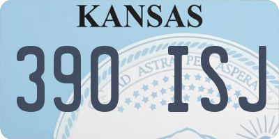 KS license plate 390ISJ