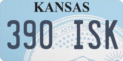 KS license plate 390ISK