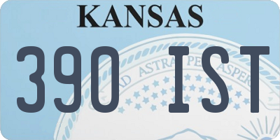 KS license plate 390IST