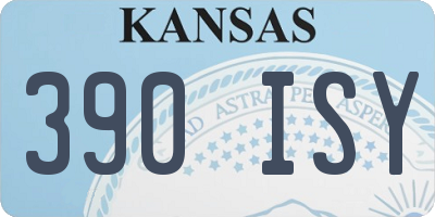 KS license plate 390ISY