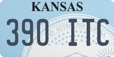 KS license plate 390ITC