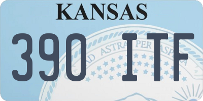 KS license plate 390ITF