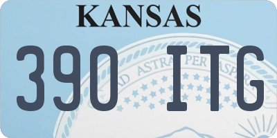 KS license plate 390ITG