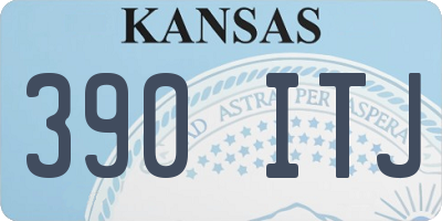 KS license plate 390ITJ