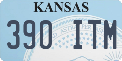 KS license plate 390ITM