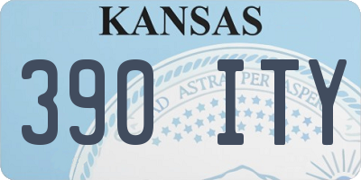 KS license plate 390ITY