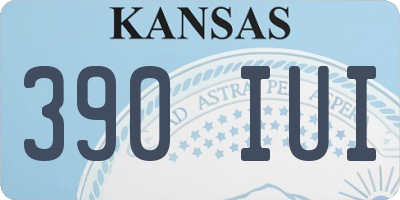 KS license plate 390IUI
