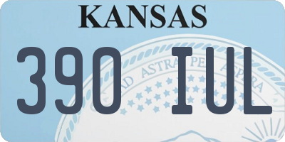 KS license plate 390IUL