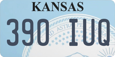 KS license plate 390IUQ