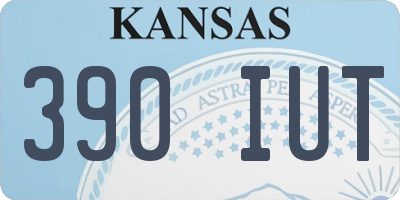 KS license plate 390IUT