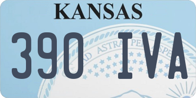 KS license plate 390IVA