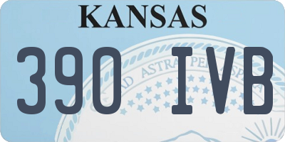 KS license plate 390IVB