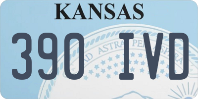 KS license plate 390IVD