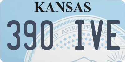 KS license plate 390IVE