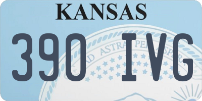KS license plate 390IVG