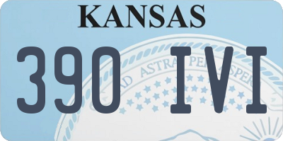 KS license plate 390IVI