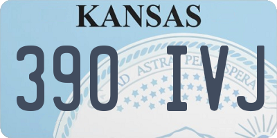 KS license plate 390IVJ