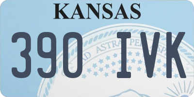 KS license plate 390IVK