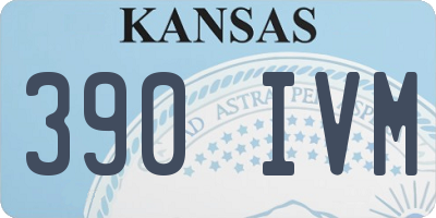 KS license plate 390IVM