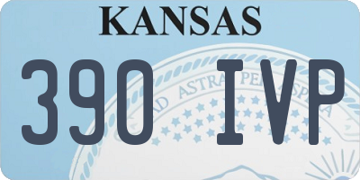 KS license plate 390IVP