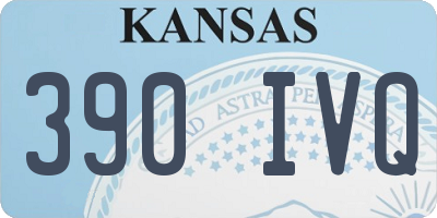 KS license plate 390IVQ