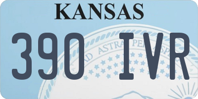 KS license plate 390IVR