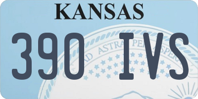 KS license plate 390IVS