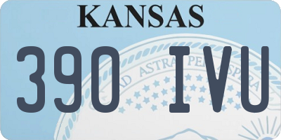 KS license plate 390IVU