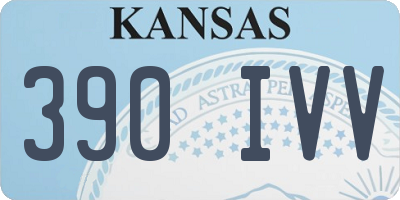 KS license plate 390IVV