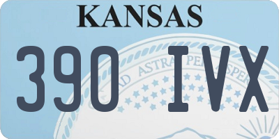 KS license plate 390IVX