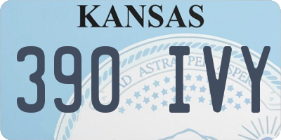 KS license plate 390IVY